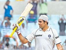 VVS Laxman hit a delightful unbeaten 176 against West Indies on the second day of the second Test in Kolkata on Tuesday. AFP