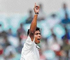 Umesh Yadav, who came up with impressive bowling in the Kolkata Test against the West Indies, is a breath of fresh air in Indian cricket. AFP