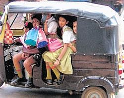 Policemen will be on the lookout for autorickshaws carrying more than six children.