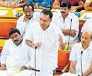 Congress MLA Dinesh Gundu Rao speaks at the BBMP meeting in Bangalore on Wednesday. DH Photo