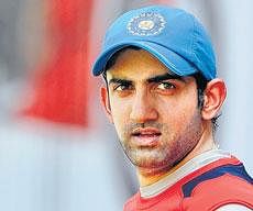 Raring To Go: India opener Gautam Gambhir will look to make the most of the suitable pitches Down Under when the teams lock horns. File Photo