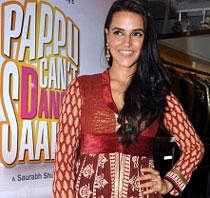 Indian Bollywood actress Neha Dhupia poses during the promotion of the upcoming Hindi film "Pappu Can't Dance Saala" in Mumbai. AFP