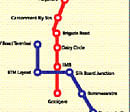 The two new Metro lines approved by the state cabinet on Tuesday. Nagavara to Gotigere and RV Road terminal to Electronic city