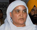 Former SGPC President and Punjab minister Bibi Jagir Kaur arrives to appear in a special court in connection with her daughter Harpreet Kaur's murder case in Patiala on Friday. Jagir Kaur was sentenced 5 years jail in connection kidnapping, forcible abortion and wrongful confinement of her daughter. PTI