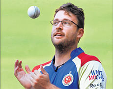 Calming influence: Royal Challengers Bangalore skipper Daniel Vettori joined the teams preparations on Monday. DH Photo