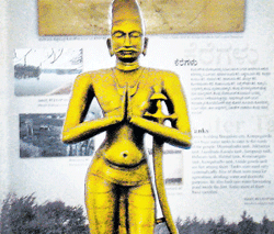 FOUNDERS TALE A statue of Kempe Gowda I at the gallery of the Kempegowda Museum in Bangalore.