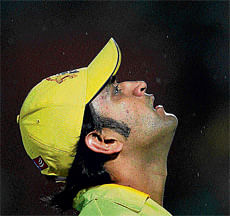 Hoping to strike: Chennai Super Kings skipper MS Dhonis form has been a cause for concern. PTI
