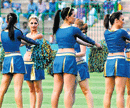 Fizzled out: The Mumbai Indians cheerleaders had nothing to cheer about.