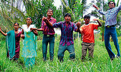 Students of Kaliyuva mane, special school jump with joy upon hearing the SSLC results that was announced recently. (pics by spl arrangement)