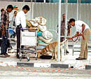 Security was heightened at the BIA on Thursday due to the bandh. DH Photo
