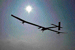 The aircraft made history in July 2010 as the first manned plane to fly around the clock on the sun's energy. AFP