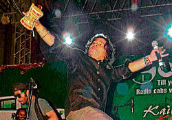 Adrenaline rush: Kailash Kher during the concert.