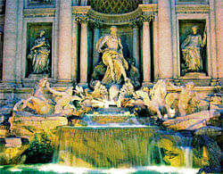 marvel Trevi Fountain in Italy.