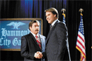 humour Will Ferrell and Zach Galifianakis in The Campaign.