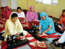 MONEYMAKERS The sewing machine has helped make Kashmiri women financially independent.  Pic COURTESY WFS.