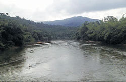 Water-level in Bhadra river has reached the lowest level at Kotitheertha near Kalasa.