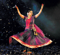 mesmerising Vidha Lal during her stage act.