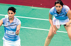 confident: Ashwini Ponnappa (left) and Jwala Gutta feel they have a realistic chance of winning a medal at the London Games.
