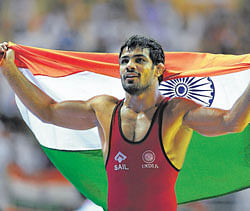 leader of the pack: Wrestler Sushil Kumar is one of the medal contenders for India in the Olympics in London.