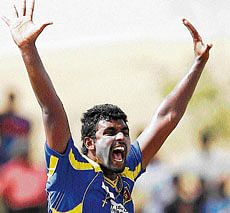 strike force: Thisara Perera successfully appeals for the wicket of Virat Kohli. AFP