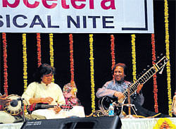 melodic (From left) V Praveen, U Srinivas, Shahid Parvez Khan and Yogesh Samsi.