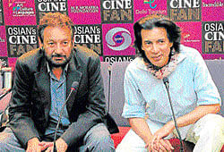think tank Shekhar Kapur with Neville Tuli during a press conference.
