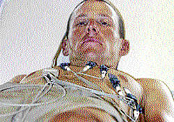 Armstrong during a medical test. AFP