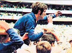 memories Brazilian goalkeeper Felix Mieli Venerando is carried by his team-mates after their World Cup-victory in 1970 at the Azteca stadium in Mexico. AFP/ FILE&#8200;PHOTO