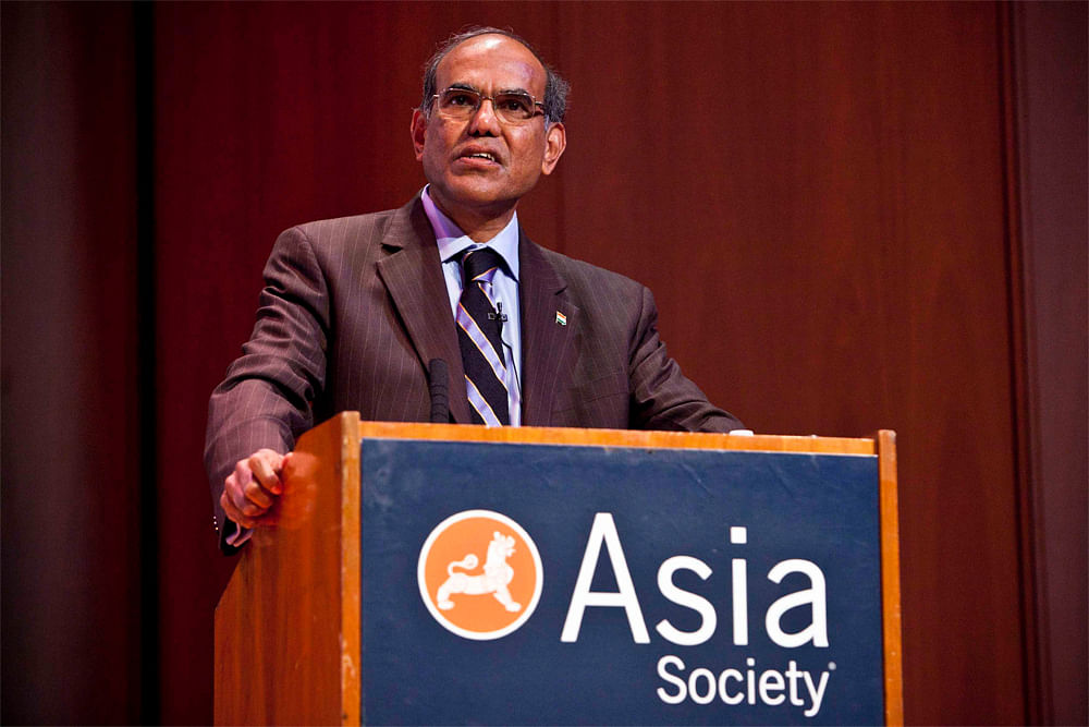 Duvvuri Subbarao, governor of the Reserve Bank of India, speaks during 'The Citi Series on Asian Business Leaders' at the Asia Society in New York, August 29, 2012. REUTERS/Andrew Burton