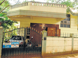 The Badami Nagar residence in Hubli from where one of the 11 terror suspects were picked up. DH Photos
