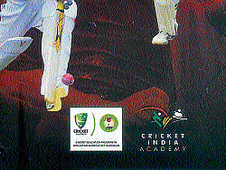 Logos of CA CEP programme and Cricket India Academy.