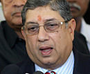 BCCI President N. Srinivasan addresses the media after the Deccan Chargers auction meeting in Chennai on Thursday. PTI