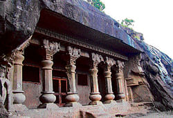 Cave in: One of many Pandavleni caves on Trirashmi Hill. photo by author
