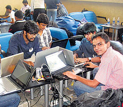 Participants of World HACK Series in Bangalore. DH Photo