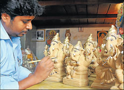 Right choice: Idols made out of clay are a big hit.
