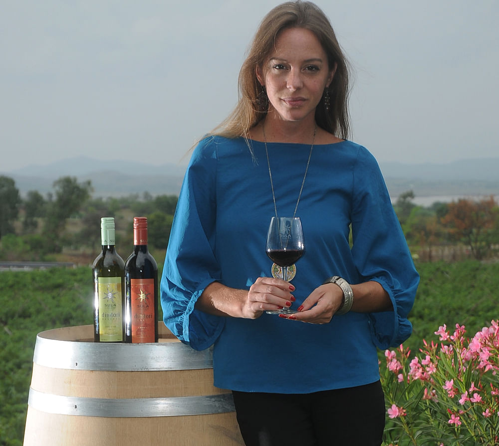 Sula Vineyards global brand ambassdor Cecilia Oldne. IANS Image