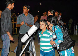space view People take a closer look at Earths natural satellite on Observe the Moon Night.