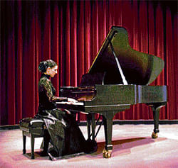 pianist Mlanie LeBlanc during one of her concerts.