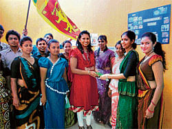 ethnic Students dressed in Sri Lankan costumes.