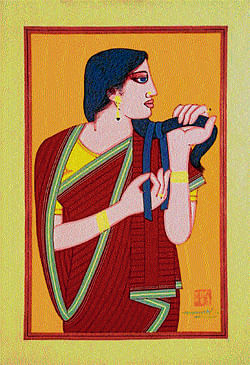 feminine Works by Lalu Prasad Shaw (above and below).