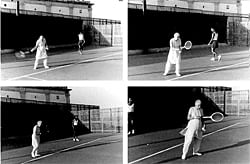 Rare moment The Mother playing Tennis.