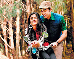 likeable Ranbir Kapoor and Ileana DCruz in a shot from Anurag Basus hit Barfi!