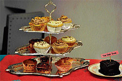 enticing The cakes, muffins and brownies are in demand.