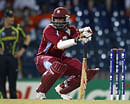West Indies' batsman Chris Gayle pauses during the ICC Twenty20 Cricket World Cup semifinal match against Australia in Colombo, Sri Lanka, Friday, Oct. 5, 2012. AP