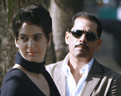 Priyanka Gandhi  and her husband Robert Vadra. AFP file photo