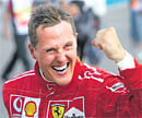 Red rage: Schumacher at his best was a dream performer on the F1 circuits around the world. AFP