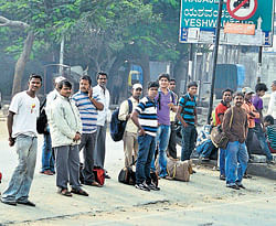 Many bus stops in the City dont have shelter inconveniencing commuters.