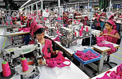 Changing focus: A factory in India that produces lingerie for Victorias Secret and many others. Reuters