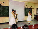 portrayal Students at a dance recital.