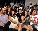 In splits: A view of the audience.